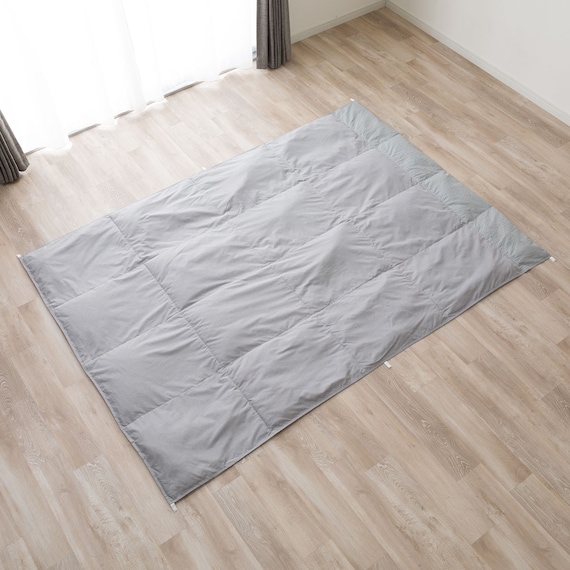 つぶ綿入りダウンケット シングル(グレー K2605 S) 2枚目画像