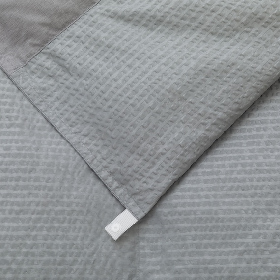 つぶ綿入りダウンケット シングル(グレー K2605 S) 4枚目画像