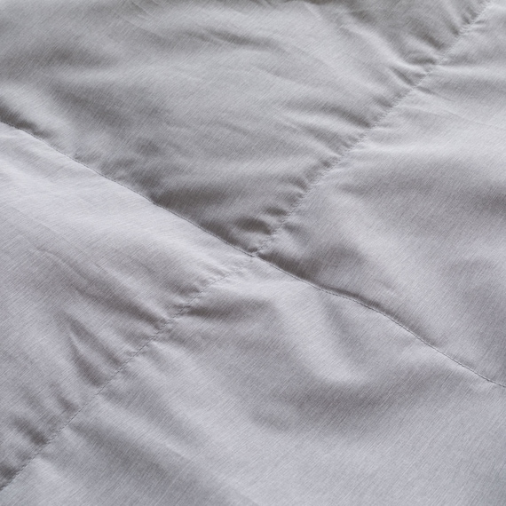 つぶ綿入りダウンケット シングル(グレー K2605 S) 5枚目画像