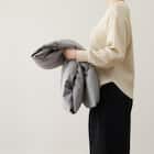 つぶ綿入りダウンケット シングル(グレー K2605 S) 8枚目画像