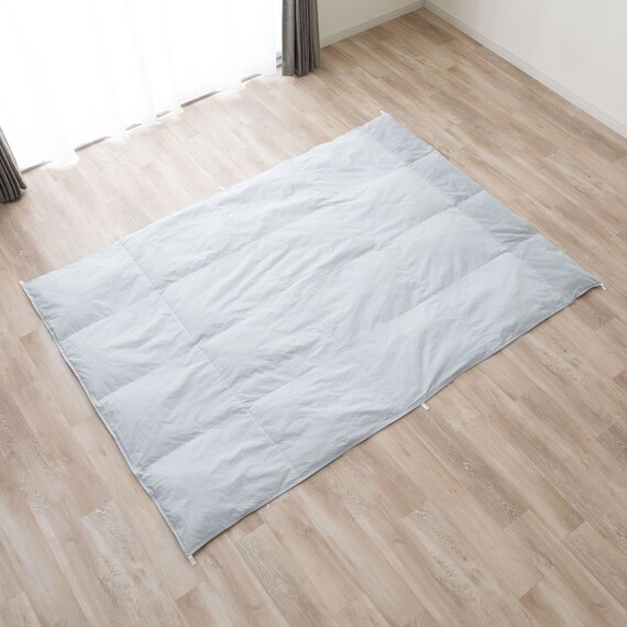 冷感リバーシブル つぶ綿入りダウンケット シングル(K2607 S) 3枚目画像