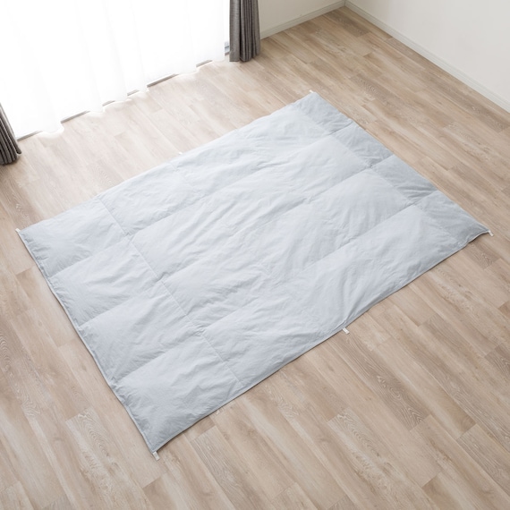 冷感リバーシブル つぶ綿入りダウンケット シングル(K2607 S) 3枚目画像