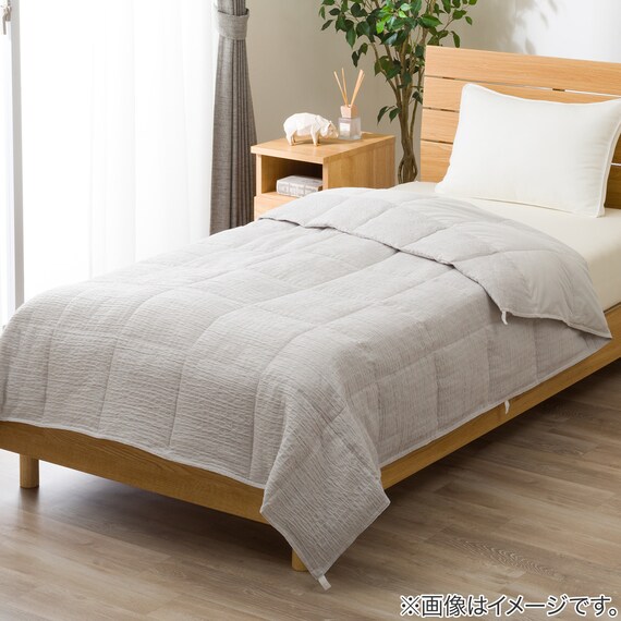 リバーシブル麻入りダウンケット シングル(K2608 S) 2枚目画像