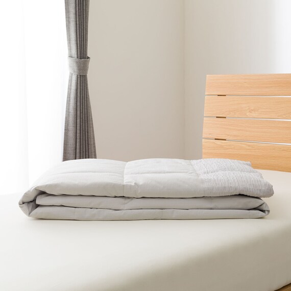 リバーシブル麻入りダウンケット シングル(K2608 S) 5枚目画像