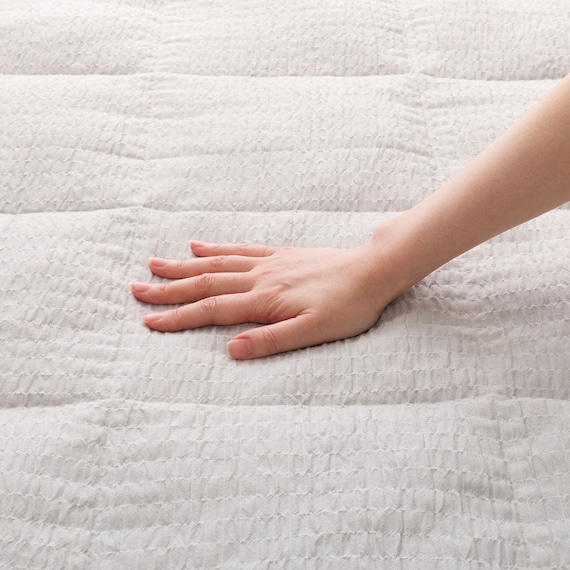 リバーシブル麻入りダウンケット シングル(K2608 S) 9枚目画像