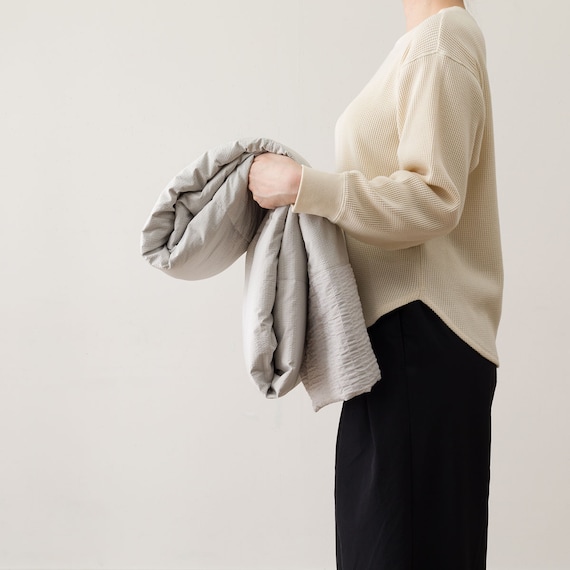 リバーシブル麻入りダウンケット シングル(K2608 S) 11枚目画像