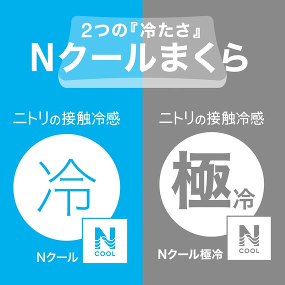 まるごと洗える 冷感もちもちリバーシブルまくら(Nクール ブルー P2521) 2枚目画像