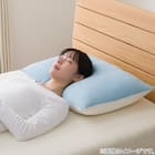 まるごと洗える 冷感もちもちリバーシブルまくら(Nクール ブルー P2521) 3枚目画像