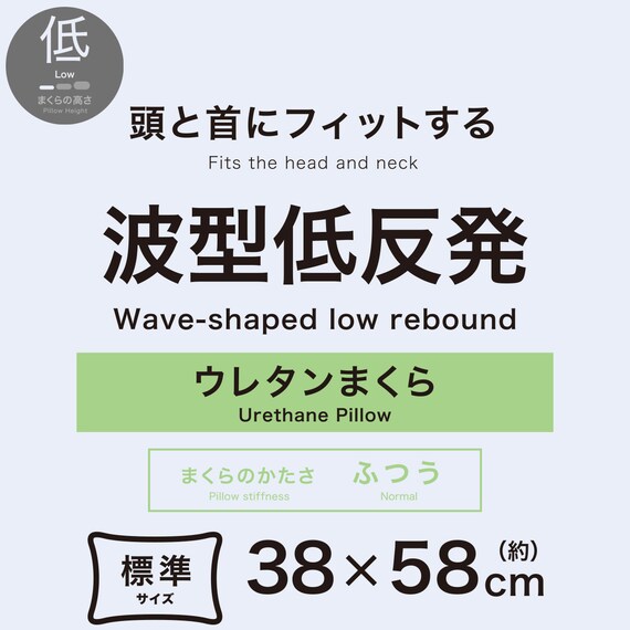 頭と首にフィットする波型低反発まくら(P2533) 3枚目画像