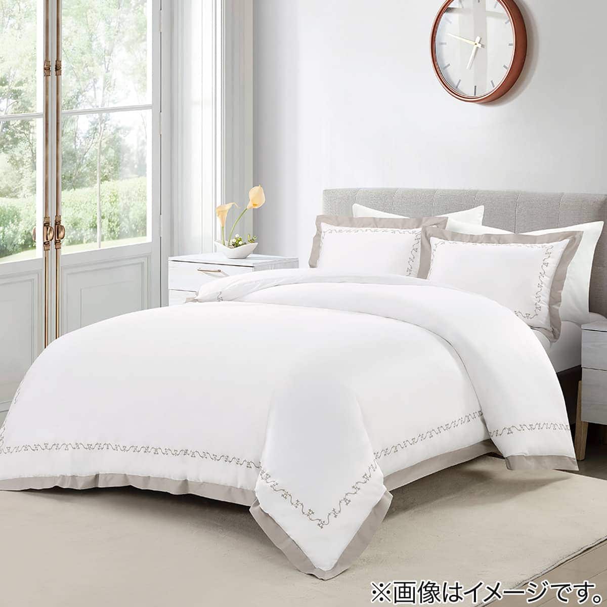 HOTEL STYLE ニトリ掛布団カバー S シングル Nグリップ 白 4点 ニトリ（NITORI） ひもなしラクラク掛け布団カバー シングル(Nグリップ