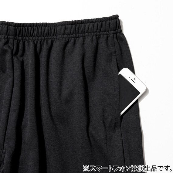 MENS 着るだけで疲労回復リカバリーウェア ルームパンツ ハーフ丈(Nミラク ブラック M) 5枚目画像