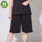 WOMENS 着るだけで疲労回復リカバリーウェア ルームパンツ ハーフ丈(Nミラク ブラック L) 1枚目画像