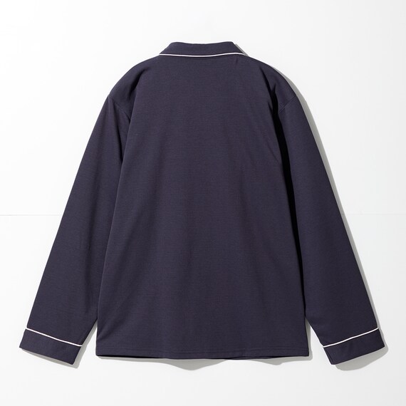 MENS 着るだけで疲労回復リカバリーウェア テーラーパジャマ(Nミラク ネイビー L) 4枚目画像