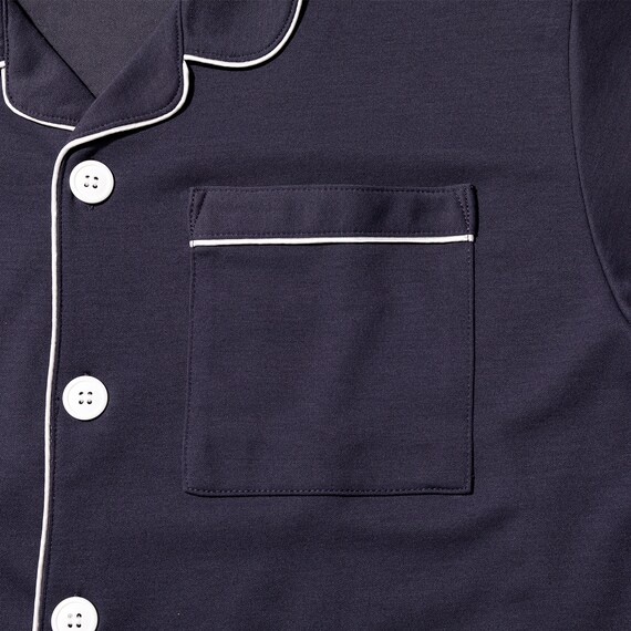 MENS 着るだけで疲労回復リカバリーウェア テーラーパジャマ(Nミラク ネイビー L) 6枚目画像