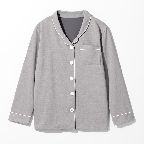 WOMENS 着るだけで疲労回復リカバリーウェア テーラーパジャマ(Nミラク グレー M) 3枚目画像