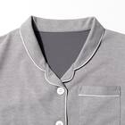 WOMENS 着るだけで疲労回復リカバリーウェア テーラーパジャマ(Nミラク グレー M) 5枚目画像