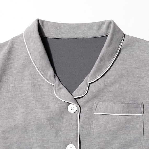 WOMENS 着るだけで疲労回復リカバリーウェア テーラーパジャマ(Nミラク グレー M) 5枚目画像