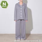 WOMENS 着るだけで疲労回復リカバリーウェア テーラーパジャマ(Nミラク グレー L) 1枚目画像