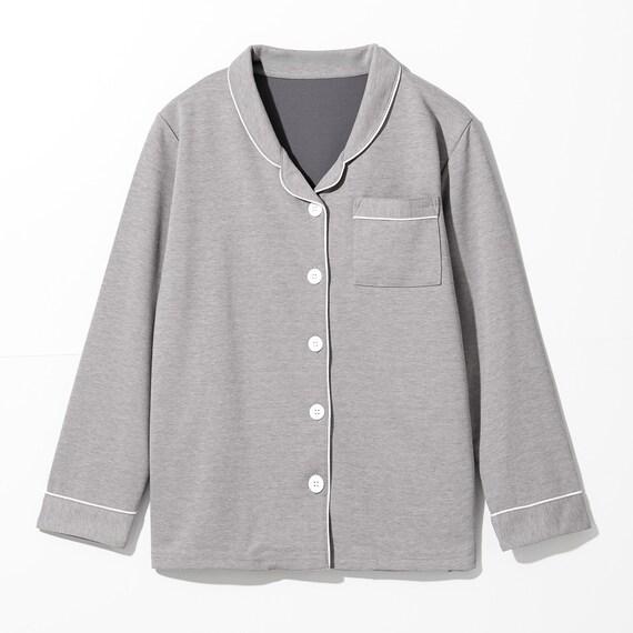 WOMENS 着るだけで疲労回復リカバリーウェア テーラーパジャマ(Nミラク グレー L) 3枚目画像