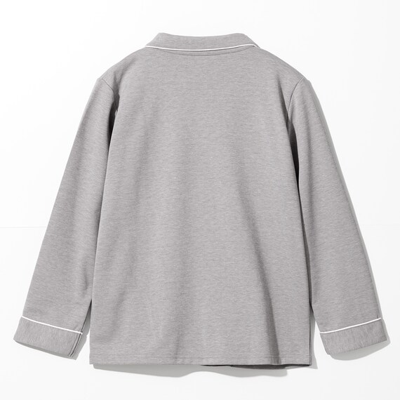 WOMENS 着るだけで疲労回復リカバリーウェア テーラーパジャマ(Nミラク グレー L) 4枚目画像