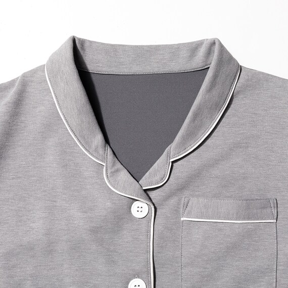 WOMENS 着るだけで疲労回復リカバリーウェア テーラーパジャマ(Nミラク グレー L) 5枚目画像