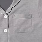 WOMENS 着るだけで疲労回復リカバリーウェア テーラーパジャマ(Nミラク グレー L) 6枚目画像