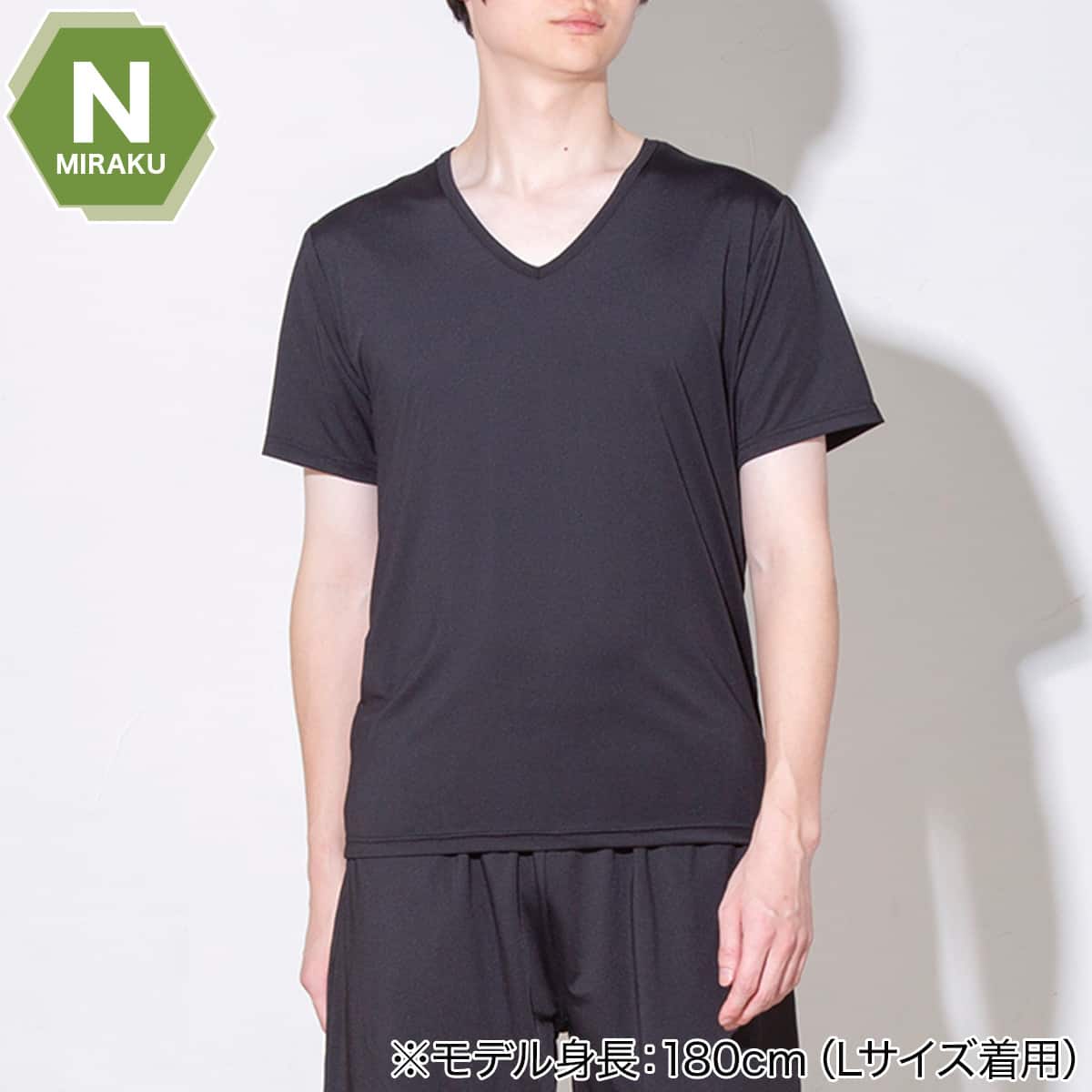 新品未使用　Sathia ブラック ドレープネック Tシャツ　LOUVOYER one after another NICE CLAUP tシャツ Tシャツ チョーカーセット