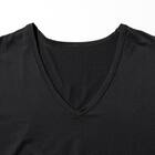 MENS 着るだけで疲労回復リカバリーウェア VネックTシャツ(NミラクDRY ブラック LL) 5枚目画像