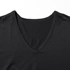 MENS 着るだけで疲労回復リカバリーウェア VネックTシャツ(NミラクDRY ブラック LL) 5枚目画像