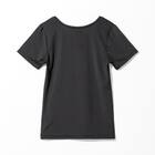 WOMENS 着るだけで疲労回復リカバリーウェア UネックTシャツ(NミラクDRY ブラック M) 4枚目画像