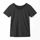 WOMENS 着るだけで疲労回復リカバリーウェア UネックTシャツ(NミラクDRY ブラック L) 3枚目画像