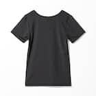 WOMENS 着るだけで疲労回復リカバリーウェア UネックTシャツ(NミラクDRY ブラック L) 4枚目画像