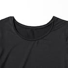 WOMENS 着るだけで疲労回復リカバリーウェア UネックTシャツ(NミラクDRY ブラック LL) 5枚目画像