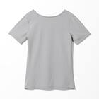 WOMENS 着るだけで疲労回復リカバリーウェア UネックTシャツ(NミラクDRY グレー M) 3枚目画像