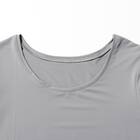 WOMENS 着るだけで疲労回復リカバリーウェア UネックTシャツ(NミラクDRY グレー M) 4枚目画像