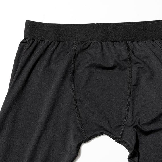 MENS 着るだけで疲労回復リカバリーウェア レギンス 10分丈(NミラクDRY ブラック M-L) 5枚目画像