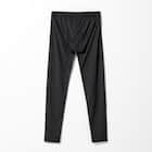 MENS 着るだけで疲労回復リカバリーウェア レギンス 10分丈(NミラクDRY ブラック L-LL) 4枚目画像