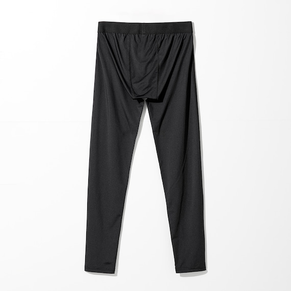 MENS 着るだけで疲労回復リカバリーウェア レギンス 10分丈(NミラクDRY ブラック L-LL) 4枚目画像