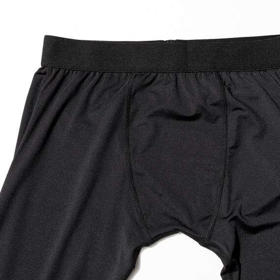MENS 着るだけで疲労回復リカバリーウェア レギンス 10分丈(NミラクDRY ブラック L-LL) 5枚目画像