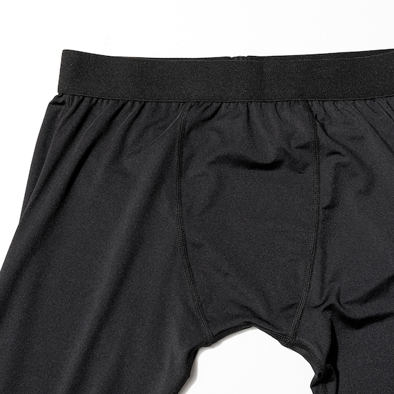 MENS 着るだけで疲労回復リカバリーウェア レギンス 10分丈(NミラクDRY ブラック L-LL) 5枚目画像