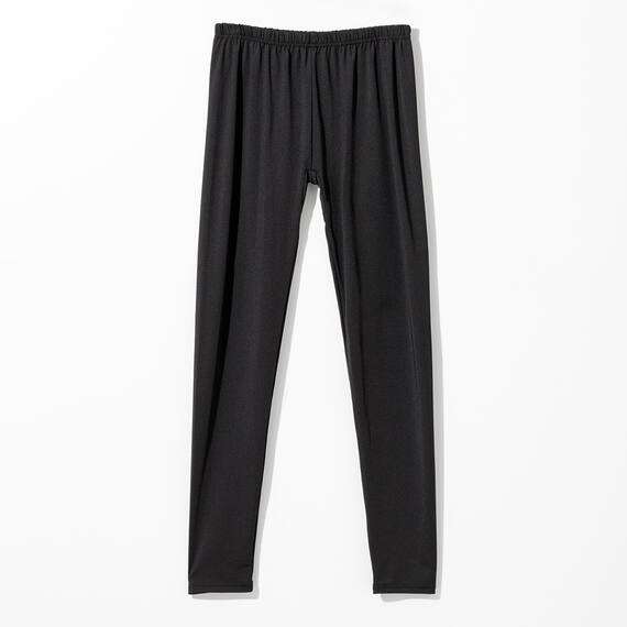 WOMENS 着るだけで疲労回復リカバリーウェア レギンス 10分丈(NミラクDRY ブラック M-L) 3枚目画像