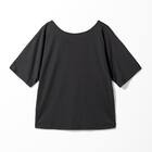 WOMENS 着るだけで疲労回復リカバリーウェア ドルマンTシャツ 前後2way(NミラクDRY ブラック M) 4枚目画像
