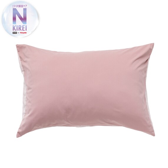 寝るだけ髪ケア まくらカバー(Nキレイ01 ローズ) 1枚目画像