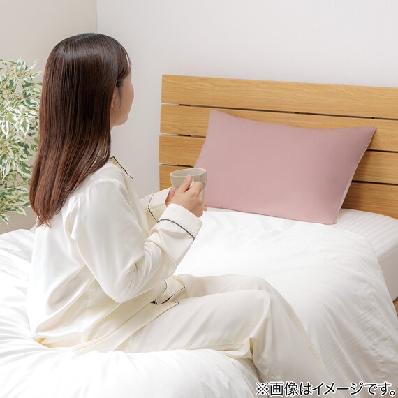 寝るだけ髪ケア まくらカバー(Nキレイ01 ローズ) 5枚目画像