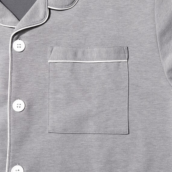 MENS 着るだけで疲労回復リカバリーウェア テーラーパジャマ(Nミラク グレー M) 6枚目画像