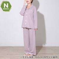 WOMENS 着るだけで疲労回復リカバリーウェア テーラーパジャマ(Nミラク ローズ M)