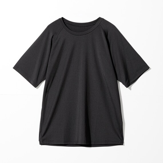 MENS 着るだけで疲労回復リカバリーウェア 半袖Tシャツ ラグランタイプ(NミラクDRY ブラック M) 3枚目画像