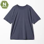 MENS 着るだけで疲労回復リカバリーウェア 半袖Tシャツ ラグランタイプ(NミラクDRY ネイビー L) 1枚目画像