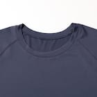 MENS 着るだけで疲労回復リカバリーウェア 半袖Tシャツ ラグランタイプ(NミラクDRY ネイビー L) 4枚目画像