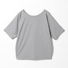 WOMENS 着るだけで疲労回復リカバリーウェア ドルマンTシャツ 前後 2way(NミラクDRY グレー M) 3枚目画像